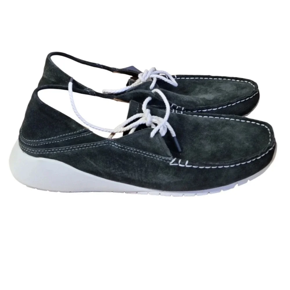 OluKai Men's Dark‎ Green Suede Slip On Loafer Shoes Size 12
